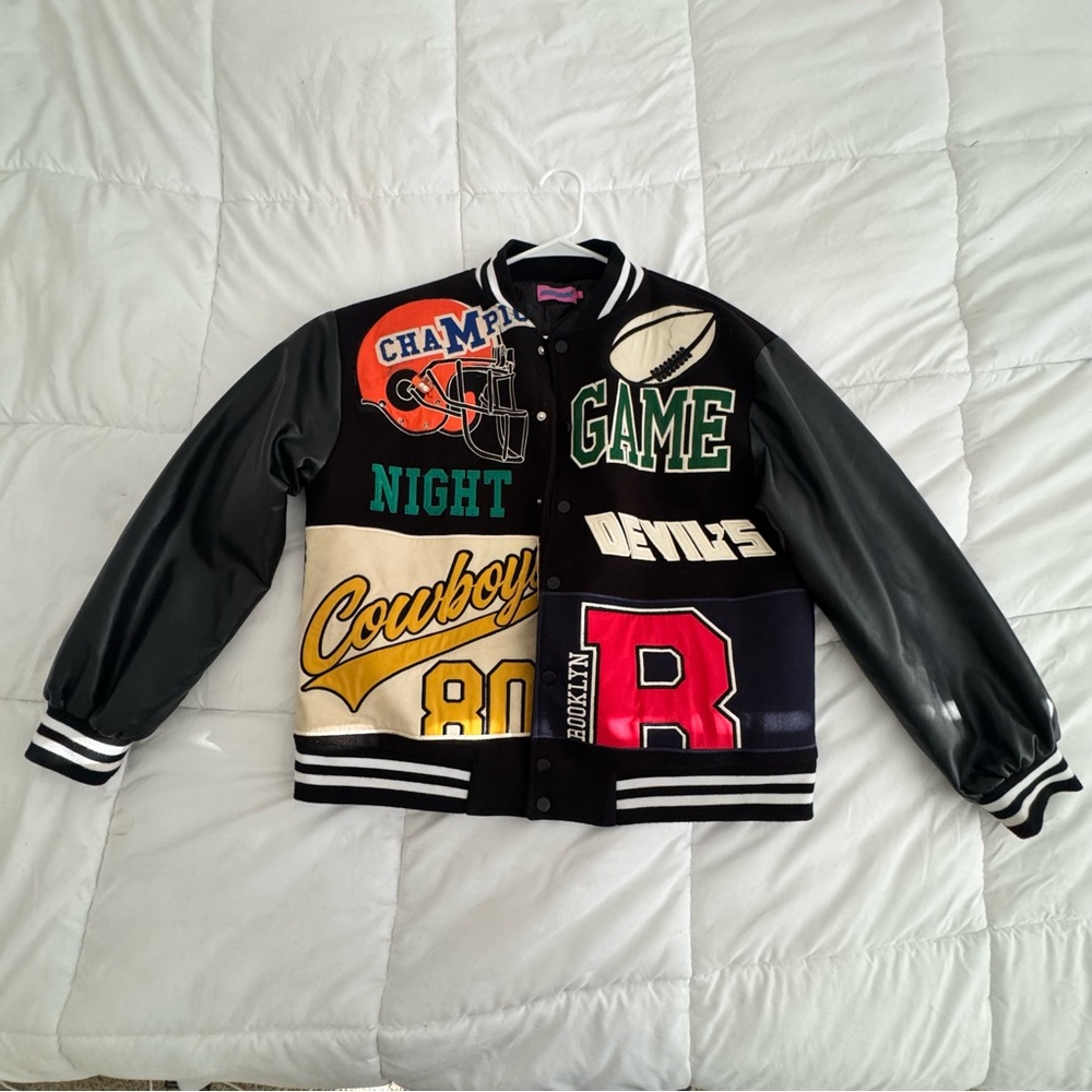 NEVER USED!! Edikted Multicolor Varsity Jacket